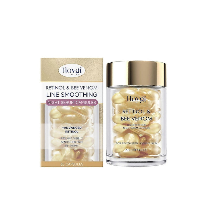 Capsule hidratante cu retinol si venin de albine  set 30 buc  anti-imbatranire  uniformizare ton pielii  3 buc