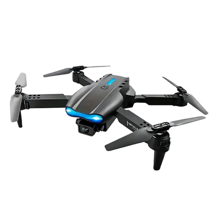 E99 Omelivon Drone, 4K, Dual Camera, Wi-Fi Connectivity, Mobile App, Foldable Arms, Optical Flow Obstacle Avoidance, Compact Design, Storage Bag, USB Charging, For Kids and Adults, Black