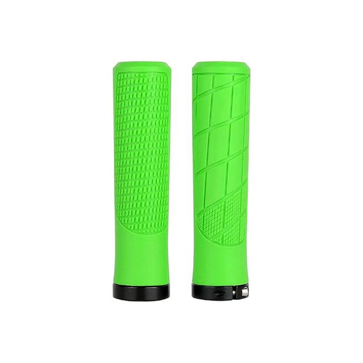 1 pereche Maner de bicicleta  135 mm  cauciuc TPR  anti-alunecare  bicicleta de munte  Verde