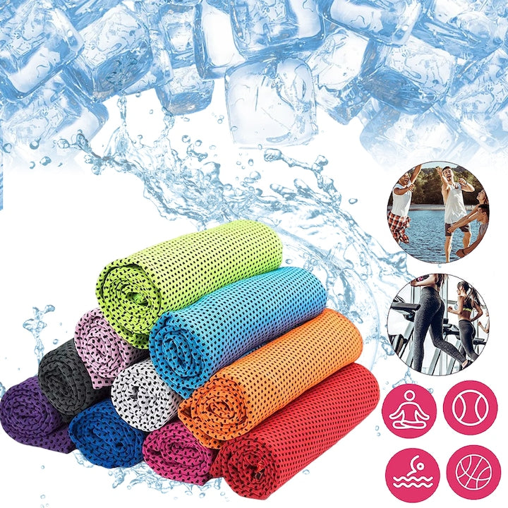 Set de 10 prosoape racoritoare  microfibra  80x30cm  colorate