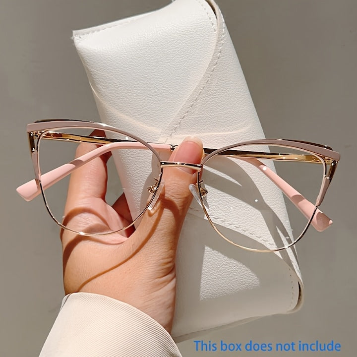 Rame ochelari cat-eye metal elegante femei transparente
