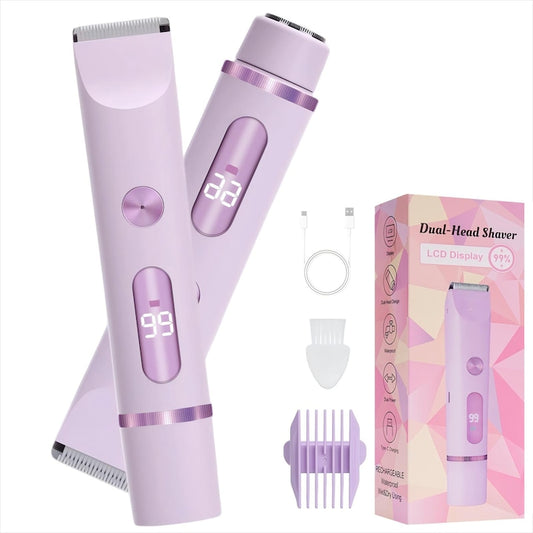 Epilator electric 2 in 1  dual-head  inox/otel carbon  incarcare USB  portabil  violet