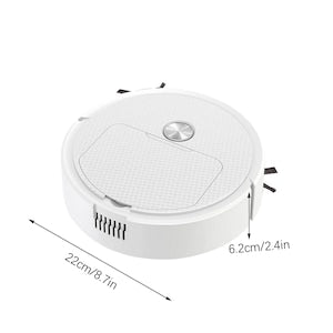 Aspirator robotic ZYBLSSBB 3-in-1 (maturare  aspirare  mop)  baterie 3.7V 1200mAh  autonomie 100 min  incarcare USB 3h  alb  acoperire 120–150 m²