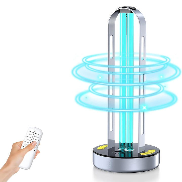 UV Sterilizing Light walalla Ultraviolet Lamp with Remote Control UV Lamp with Motion Sensor 3 Speed Timing for Home Room and Kitchen 60W