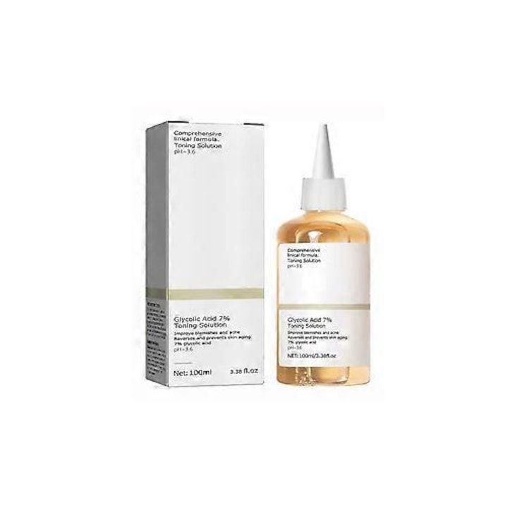 Toner cu acid glicolic 7% pentru ten  tratament impotriva acneei  fermitate  ingrijire faciala  100ml