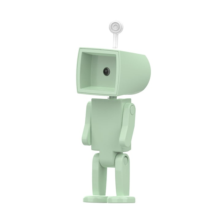 Lampa de Noapte Astronaut LED Magnetica  Mini Robot cu Baterie  Lumina Ambientala pentru Birou  Figurina Decorativa Articulata  Verde