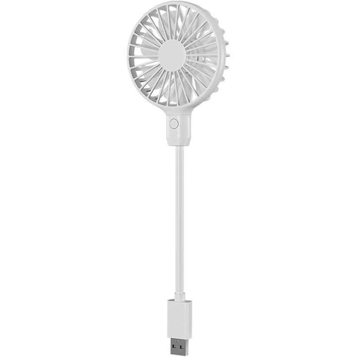 Ventilator USB Reglabil  Gat Flexibil  Silentios  Alb
