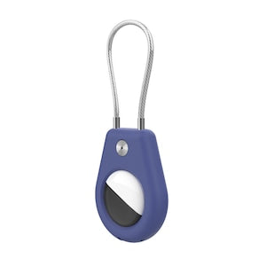 AirTag Holder Case AirTag Anti-Scratch AirTag Keychain compatible with Apple AirTag Waterproof AirTag Protective Case for Keys, Bags, Kids, Pets and More, Dark Blue