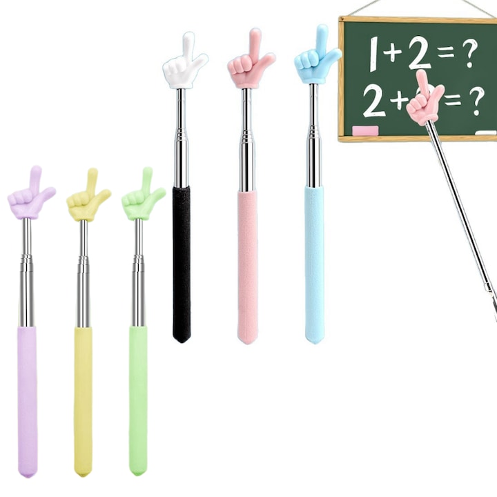 Set 6 indicatoare retractabile  Fantasy  21x68cm  oteluri inoxidabile  durabilitate  Versatil si portabil  Acces rapid  Poate fi purtat cu tine  Pentru lucratorii de birou  profesori  studenti  Multicolor