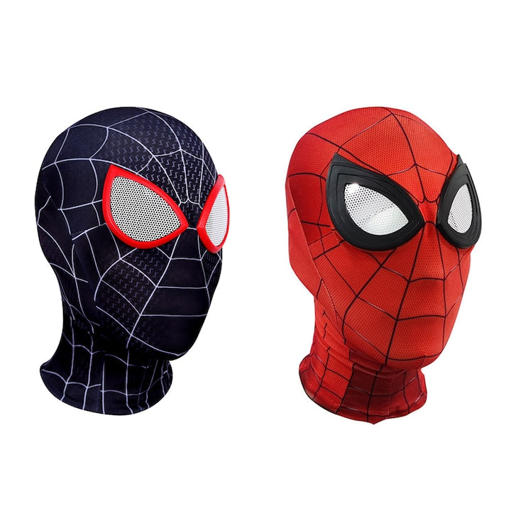 Spider-Man 2-Piece Mask Set ZOUN Miles and Iron Spider-Man universal size perfect for Children's Day birthday party red / black