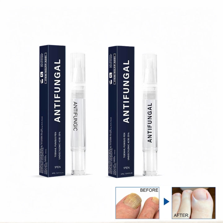 PANSLY Set 2 Piese Pix pentru Ciuperca Unghiei de la Picior – Tratament Fungicidal cu Acid Undecilenic 25%  Formula cu Uscare Rapida pentru Penetrare Adanca si Reparare Unghii