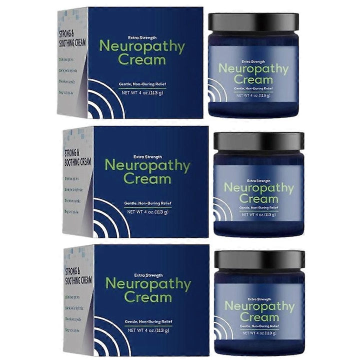 Set 3 bucati  crema pentru neuropatie  balsam calmant extra puternic  hidratare intensa si regenerare a pielii  albastru  3 x 113 g