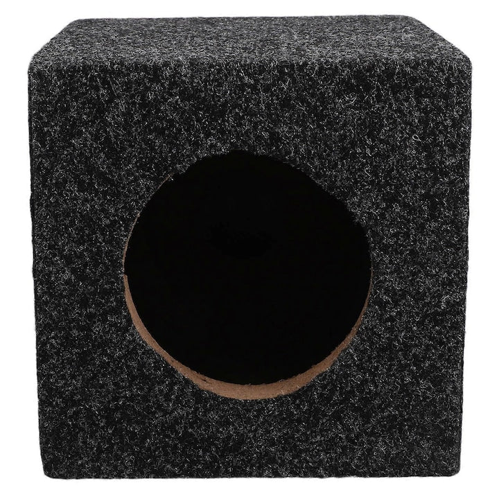 Subwoofer enclosure emag-FU-K0548-26810-15284 sealed enclosure for 4-inch speaker, wood, black, 17.7 x 17.7 x 17.0 cm, for car and home use