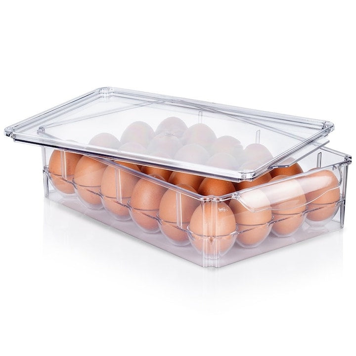 Cutie Organizator Pentru 24 Oua  Vilde  32x21x8 cm  Plastic  Transparent