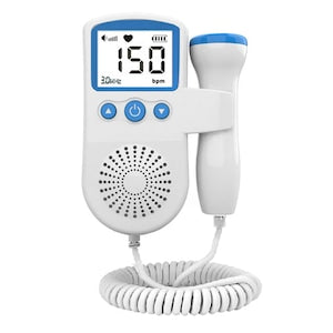 Monitor fetal Doppler pentru masurarea functiilor vitale la fat  Darklove  Cu afisaj LCD si sonda foarte sensibila  Reducerea inteligenta a zgomotului  Compatibil cu casti si difuzoare  Plastic  Albastru