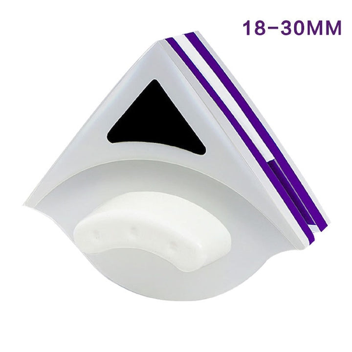 Stergator dublu cu magnet pentru curatarea geamurilor cu grosime intre 5 si 15 mm  Alb / Verde