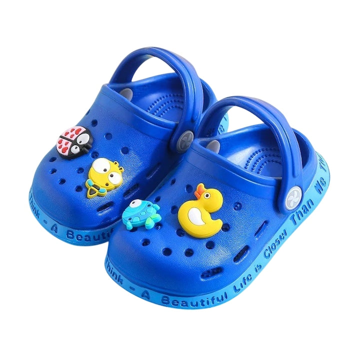 Mixbo - Clogs for kids, Crocs style, with detachable accessories, foam, Dark blue, 12 interest-free installments