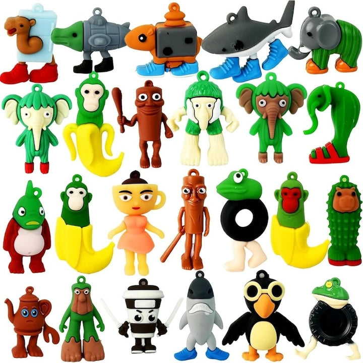 24 figurine articulabile Tralalero Tralala  jucarii de plus Emoji 6 35 cm  animale amuzante  brelocuri unice  figurine decorative pentru birou  cadouri pentru fani，Multicolor