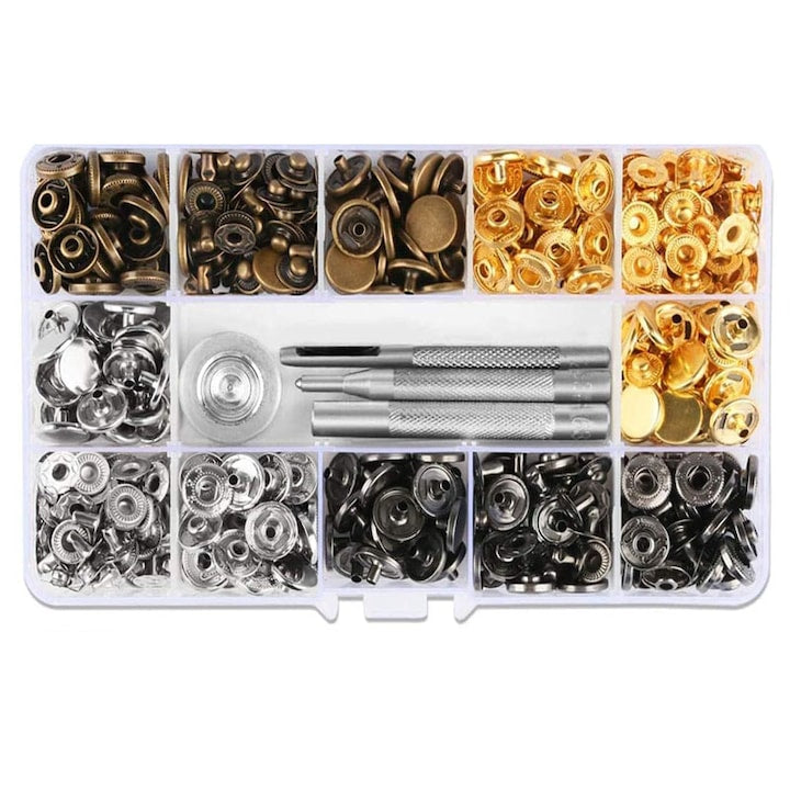 Set 40 Capse metalice Jersey  pentru tricot  Multicolor