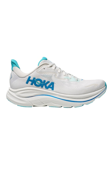 Hoka - Pantofi Clifton 10 cu logo pentru alergare  Alb/Turcoaz 12 rate cu 0% dobândă