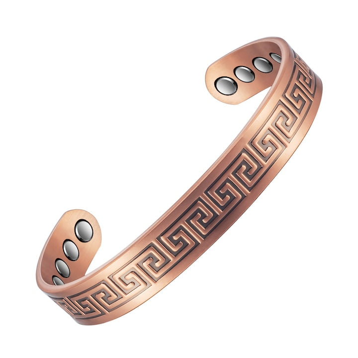 XTERRA - Therapeutic Bracelet VS8 13 mm thin 8 magnets 99.99% copper discreet daily balance