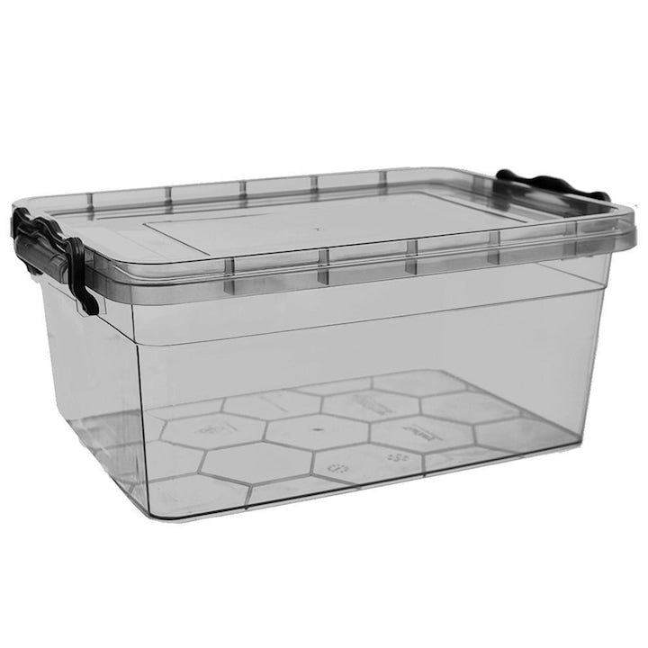 Caserola cu capac  Orion  Plastic  5 l  Transparent/Gri