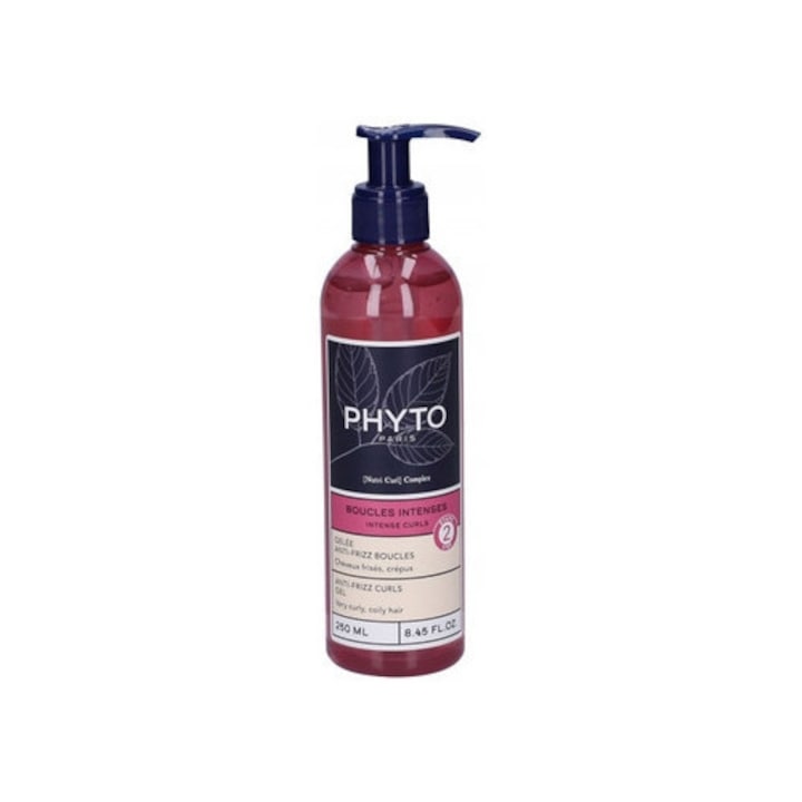 Gel de par  gel Phyto anti-incretire bucle  250 ml  controlul incretirii  definirea buclelor  fixare de lunga durata  protectie impotriva umiditatii  stralucire si elasticitate  sticla
