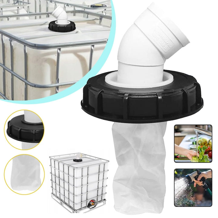 IBC Filter Lid CHOOLY with Hose Adapter 163mm White and Black