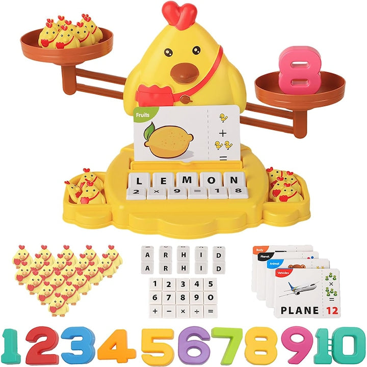 Balanta matematica interactiva  Rqiurpn  jucarie educativa  invatare alfabet  cadou si joc de invatarea a numerelor pentru prescolari si copi  copii si prescolari 3-8 ani