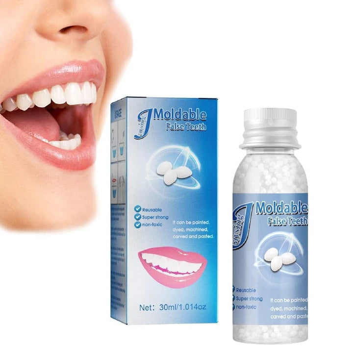 PSC® Kit profesional de reparare temporara a dintilor  granule dentare reutilizabile non-toxice 30 ml  usor de utilizat  rezistenta temporara  componente sigure pentru reparatii urgente la nivelul dintilor la domiciliu sau in caz de nevoie
