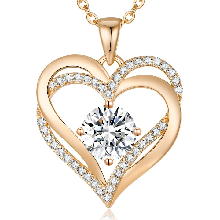 PsAyl - Colier Elegant din Argint 925 cu Pandantiv Inima  Cadou Ideal pentru Femei si Fete  Ziua Indragostitilor