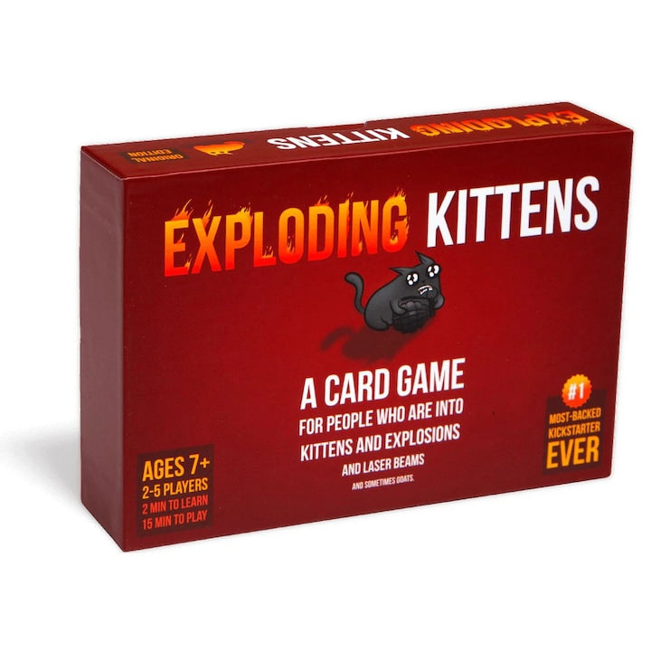 Set joc de societate Exploding Kittens  distractiv pentru intalniri cu prietenii si familia