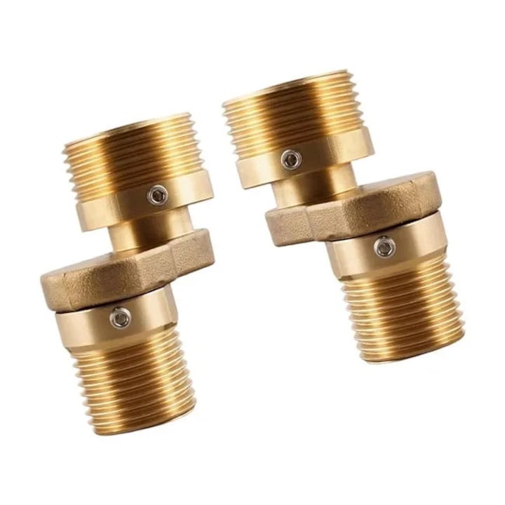 Set 2 adaptoare robinet cu cot reglabil cupru 360 grade