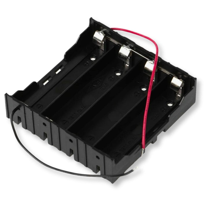 Holder for 4 18650 cells parallel connection with 22AWG wires superior quality