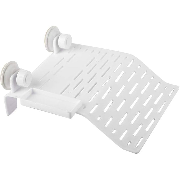 Platforma testoase din plastic cu ventuze  21x18.5x4 cm  Alb
