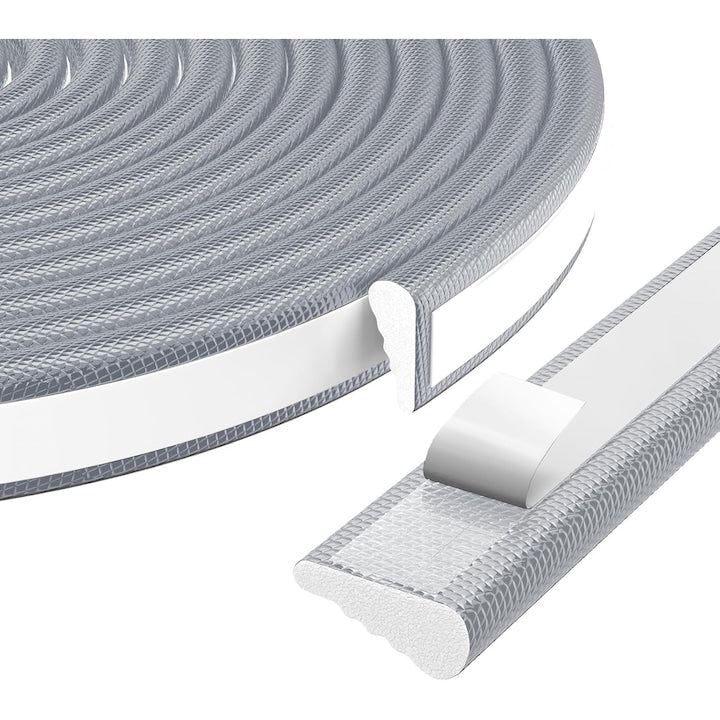 Banda de etansare autoadeziva pentru usi si feronerie  gri  10 ft (299.7 cm)  set de izolare fonica si termica