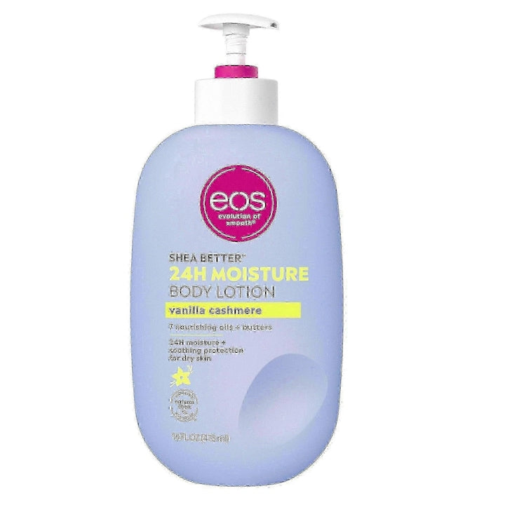 Lotiune de corp Eos Shea Better  Vanilla Cashmere  16 Oz  24h hidratare  450g