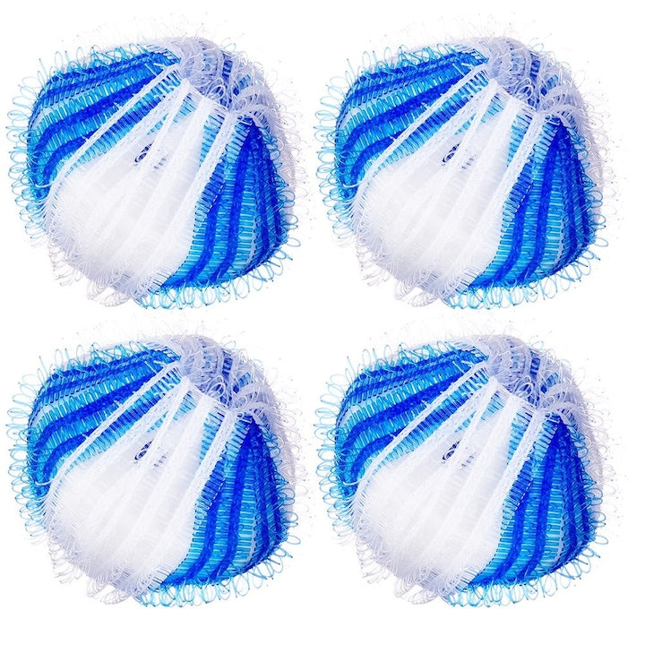 Set 4 bile pentru masina de spalat  Ultra Clean  5cm  alb/albastru