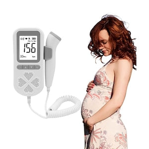 Monitor Fetal Doppler Pentru Gravide Acumulator  Monitorizare Functii Vitale Fat  Intrauterin  Ecran Color LCD  Detectarea Batailor Inimii  Alb/Gri