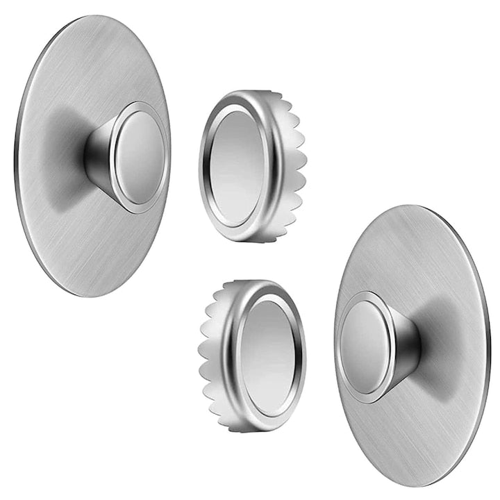 Set 2 Suport magnetic pentru sapun  5x5 cm  Inox 304  Argintiu