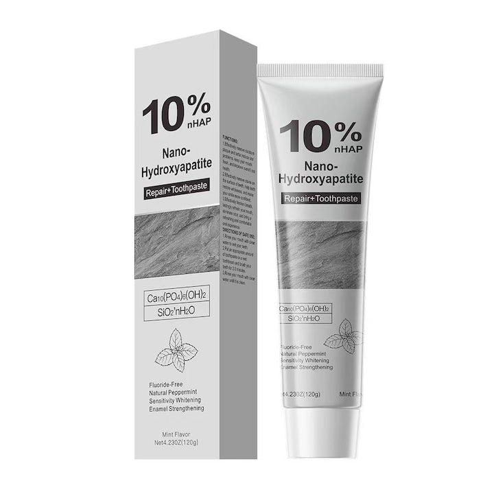 Pasta de dinti Hydroxyapatite  10% Nano Hydroxyapatite  reparare avansata a smaltului  albire dinti  100ml