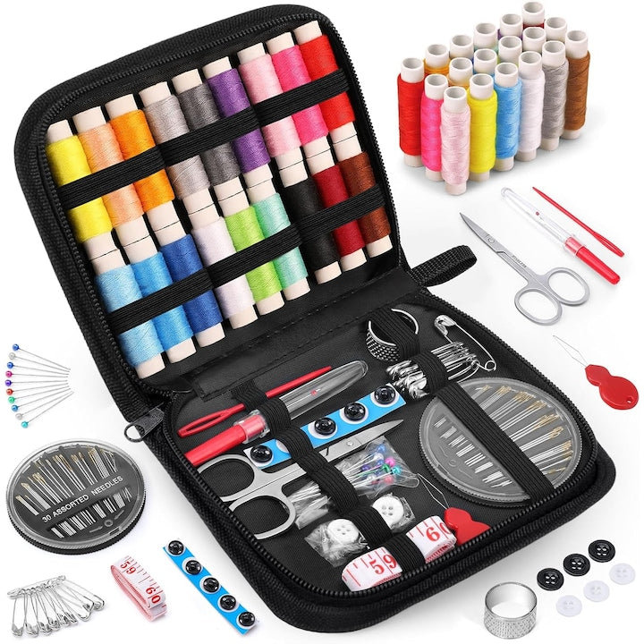 Kit de cusut set mic  65 de yarzi fir  accesorii de cusut  portabil
