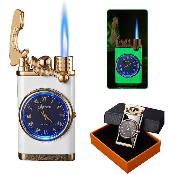 Chibrit creativ cu brat rotativ si lampa de gaz  Alb Luminiscent  75x38x15mm