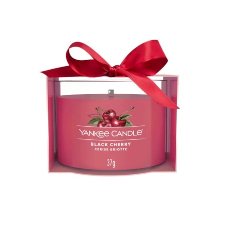 Lumanare parfumata Mini Black Cherry  Cirese negre  Roz  Sticla