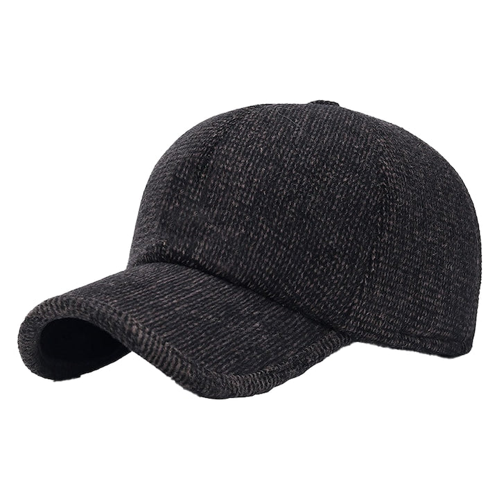 OEM - Sapca barbateasca  iarna  captuseala fleece  clapete urechi  negru  55/60cm