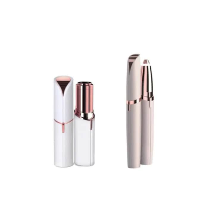 Set Epilator Facial si Epilator Sprancene Virtual Trend®  cu Incarcare prin Cablu USB