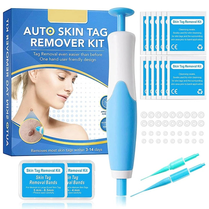 Set Indepartare Papiloame Chucai  pentru Corp si Fata  2-8mm  Alb/Albastru  2 Capete Interschimbabile