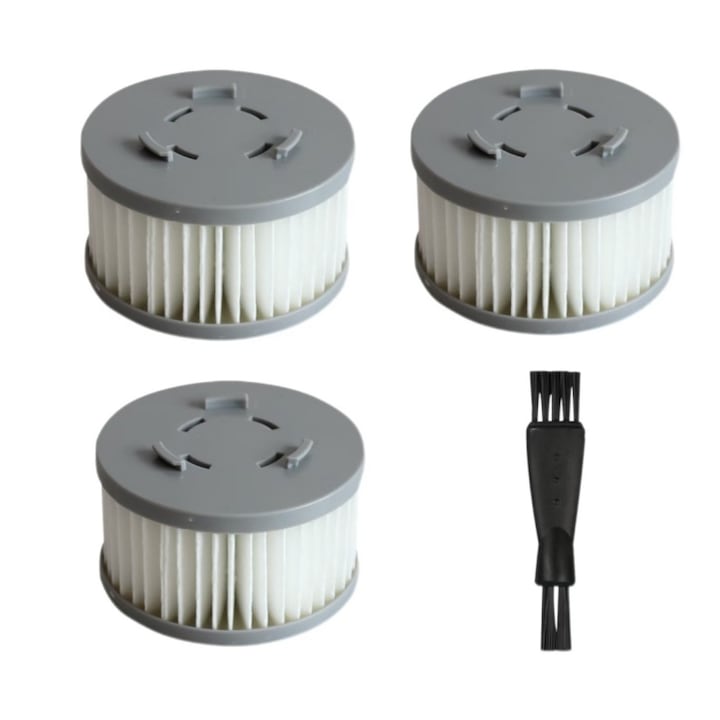 Set 3 filtre HEPA pentru aspiratoare verticale Jimmy JV85  JV85 Pro  H9 Pro cu perie de curatare