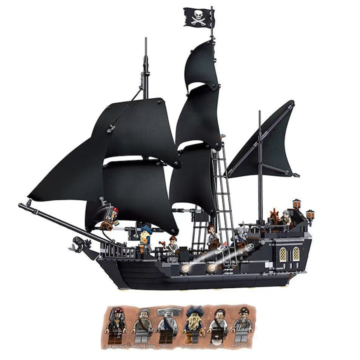 Nava de constructie ZOUN  Black Pearl  804 piese  multicolor  3+ ani
