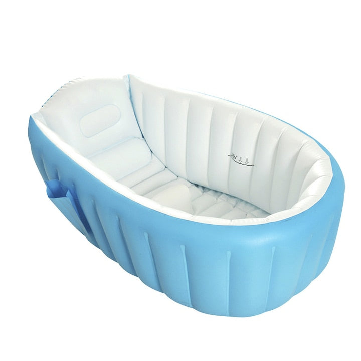Inflatable Bathtub for Babies and Children, Amtok, 0-5 Years, Portable, Foldable, Travel Mini Pool, Blue
